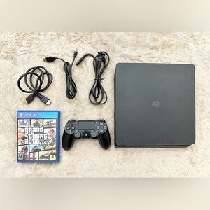 SONY PLAYSTATION 4 PS4 500GB BLACK SCONSOLE GAMING SYSTEM WITH CONTROLLER + GAME